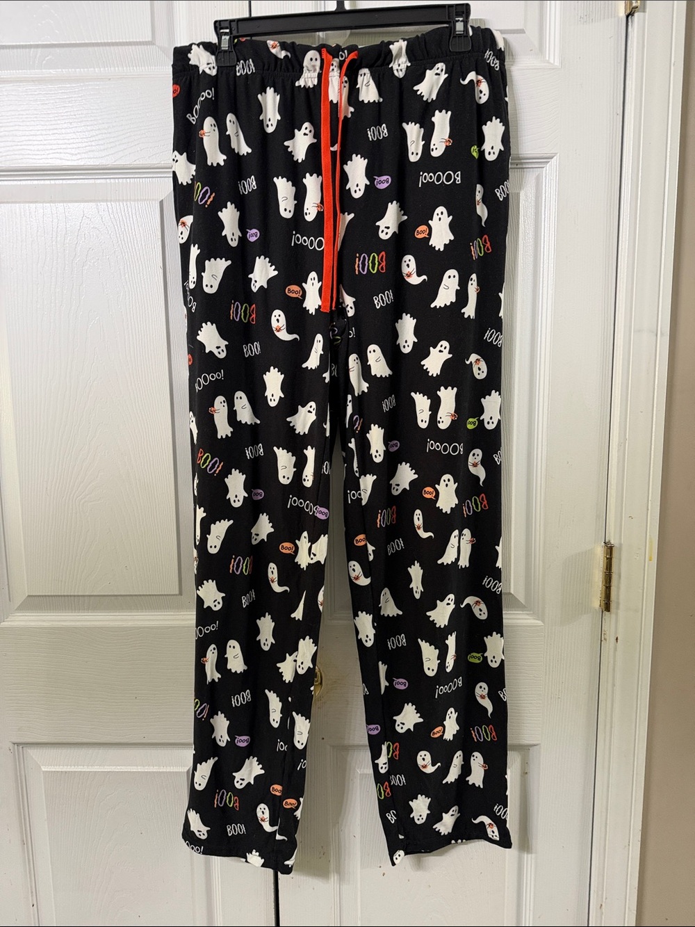 Halloween Ghost Print Lounge Pants Pajama Bottoms super soft Sz M NWOT